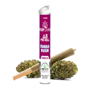 Hemp Living – Delta 8 Flower 1g Pre-Roll – Bubba Kush