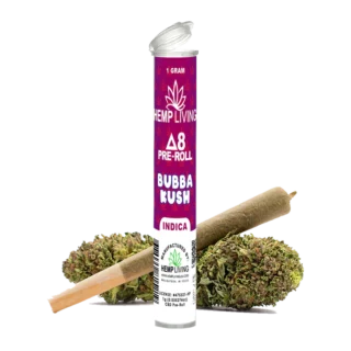 Hemp Living – Delta 8 Flower 1g Pre-Roll – Bubba Kush