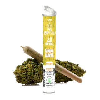 Hemp Living – Delta 8 Flower 1g Pre-Roll – Banana Runtz High Potency Kief Infused