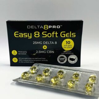 Easy 8 Soft Gels 25mg Delta 8 THC + 2.5mg CBN