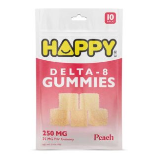 Buy Happy Delta 8 Gummies EU – Peach 25mg