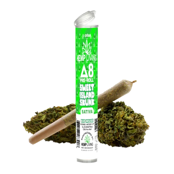 Hemp Living – Delta 8 Flower 1g Pre-Roll – Sweet Island Skunk