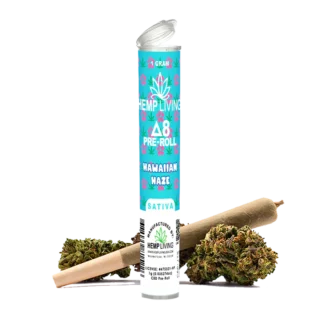Hemp Living – Delta 8 Flower 1g Pre-Roll – Hawaiian Haze